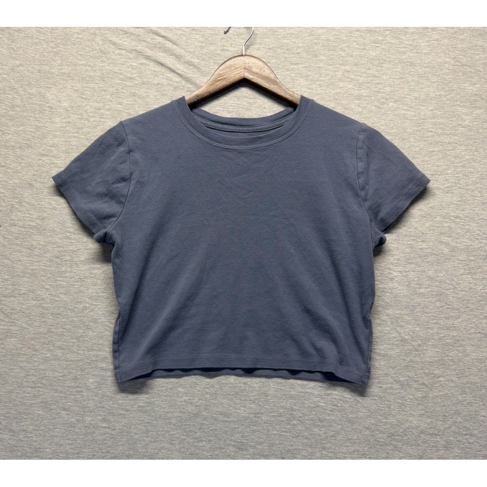 Hollister‎ Must Have Collection Wear With Love Cropped T Shirt Womens Large Gray